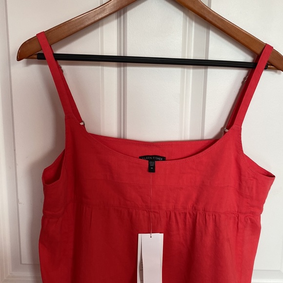 NWT Eileen Fisher Coral Sun Dress (size medium) - Picture 2 of 5